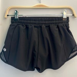 Lululemon “hotty hot” running shorts. Size 2 in the color black.